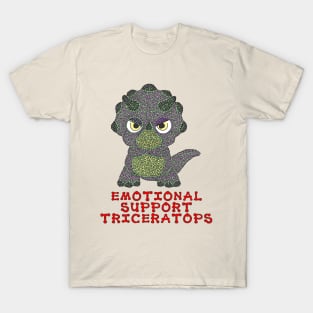 Emotional Support Triceratops T-Shirt